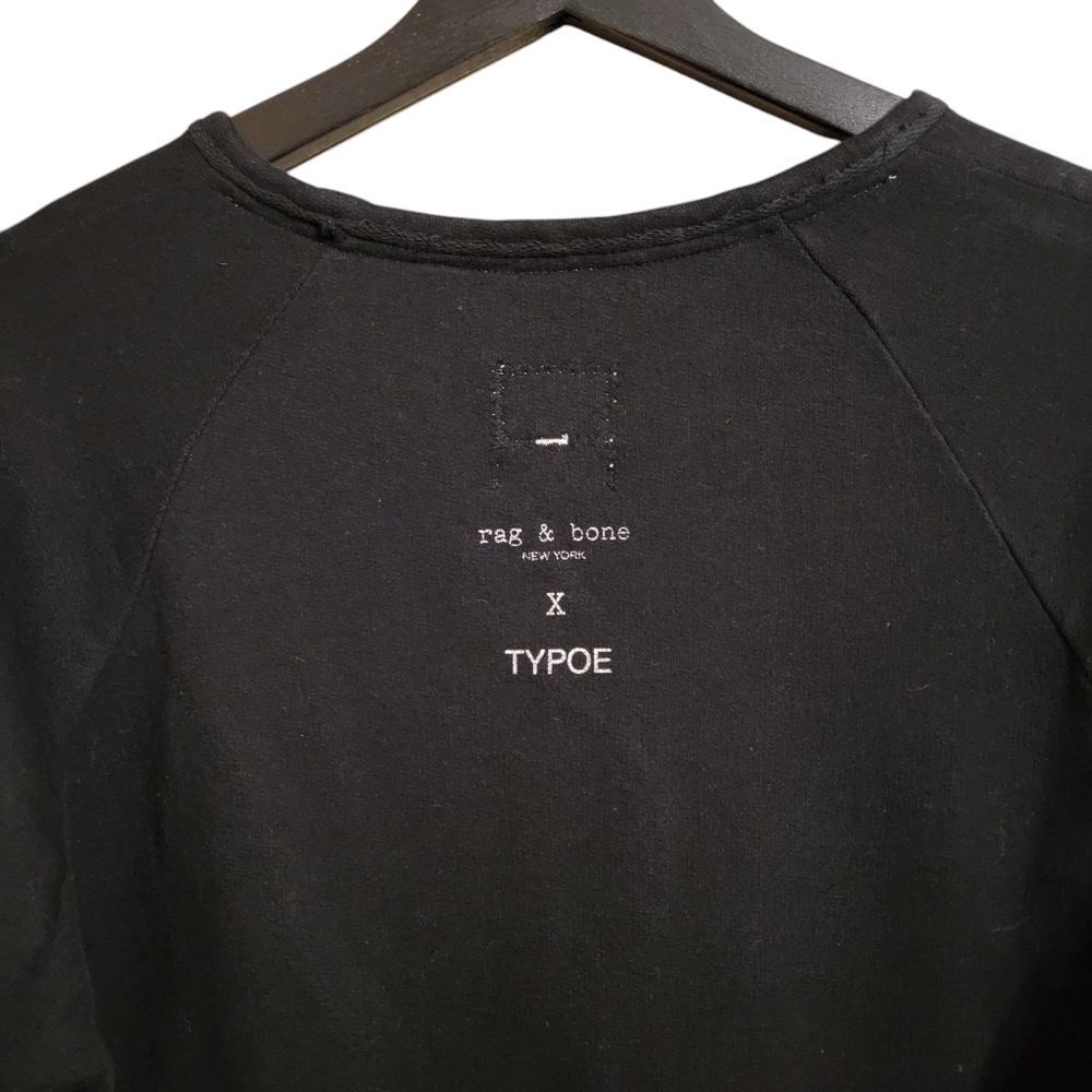 Rag & Bone Black Floral Oversized Pullover Sweatshirt - Picture 5 of 8